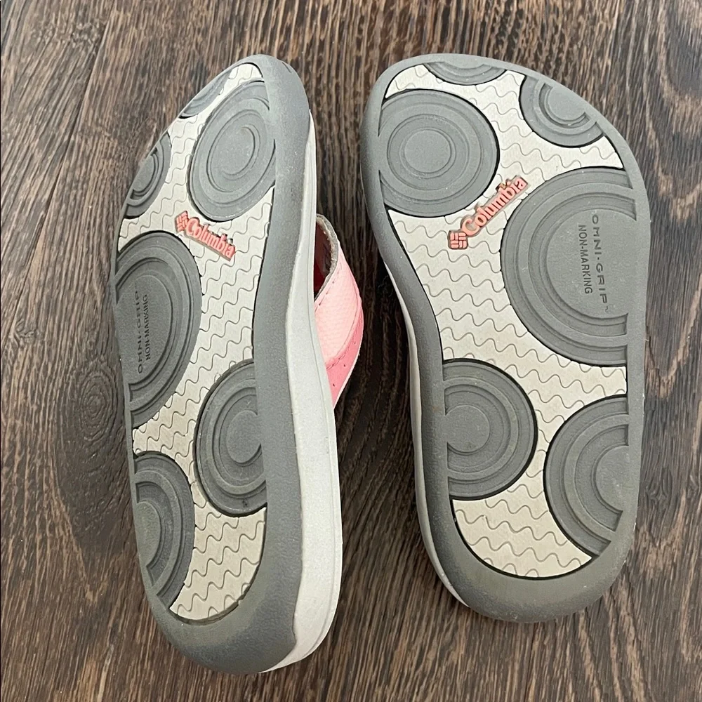 Columbia Toddler Girls Oliver Springs Pink and Gray Flip Flops size 9